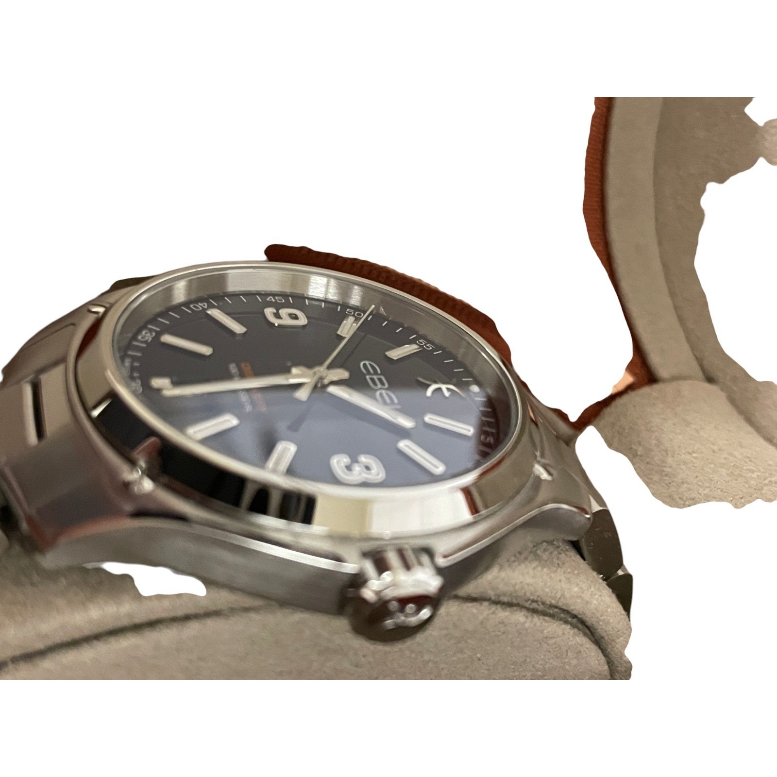 Ebel Discovery Men Swiss Quartz Watch 41mm Blue Dial Stainless Steel 1216400 Nib — image 3 of 8